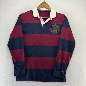 Vintage Guinness Rugby Shirt Men's Medium Red Blue Colorblock Embroidered Beer